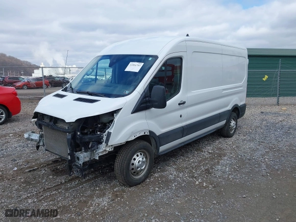 2021 Ford Transit Cargo Van with VIN 1FTBR2C81MKA02605, listed as a IAAI auction lot 41804703 with 94,481 mi miles. Bid and sale history available at carsss.com. Image 17.