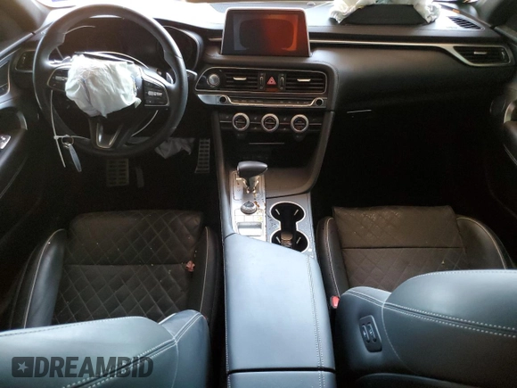 2019 Genesis G70 3.3T Advanced with VIN KMTG34LE2KU032322, listed as a Copart auction lot 66004014 with 24,852 mi miles and Salvage Title. Bid and sale history available at carsss.com. Image 8.