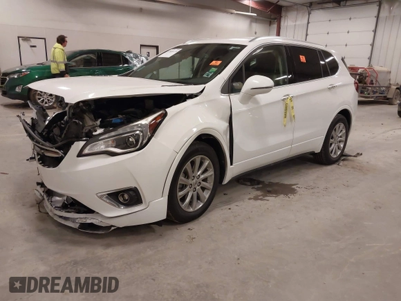 2019 Buick Envision Essence with VIN LRBFXCSA1KD033015, listed as a IAAI auction lot 41889135 with 43,417 mi miles and . Bid and sale history available at carsss.com. Image 2.