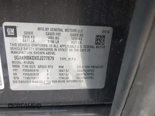 2014 Buick Enclave Leather with VIN 5GAKRBKDXEJ277879, listed as a IAAI auction lot 42084846 with 133,221 mi miles. Bid and sale history available at carsss.com. Image 9.