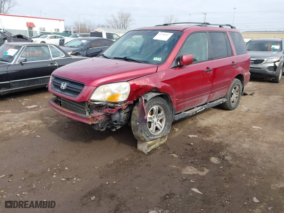2003 Honda Pilot EX with VIN 2HKYF18543H556374, listed as a IAAI auction lot 41748467 with 207,343 mi miles. Bid and sale history available at carsss.com. Image 19.