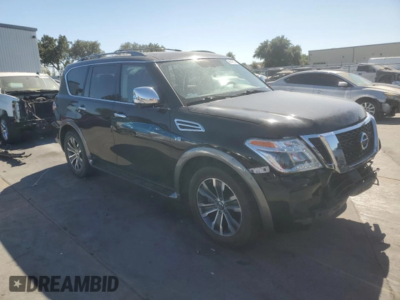 2019 Nissan Armada SL with VIN JN8AY2ND6K9090388, listed as a Copart auction lot 68142274 with 98,736 mi miles and Salvage Title. Bid and sale history available at carsss.com. Image 4.