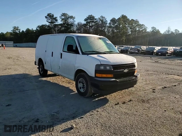 2020 Chevrolet Express Cargo Van with VIN 1GCWGAFP9L1124623, listed as a Copart auction lot 45690045 with 185,696 mi miles and Salvage Title. Bid and sale history available at carsss.com. Image 11.