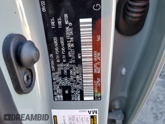 2023 Toyota 4Runner TRD Sport с VIN JTESU5JR3P6103827, выставлен на аукционе Copart как лот 44282653 с пробегом 2 003 миль миль и . История ставок и продаж доступна на DreamBid. Изображение 13.