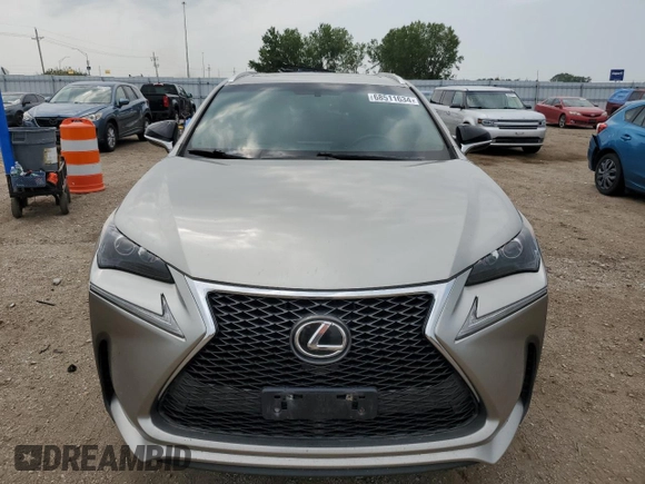2016 Lexus NX 200t with VIN JTJBARBZ6G2072774, listed as a Copart auction lot 68511634 with 96,884 mi miles and Salvage Title. Bid and sale history available at DreamBid. Image 5.