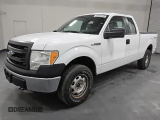 2014 Ford F-150 XL with VIN 1FTEX1EM5EFB02885, listed as a Copart auction lot 46404065 with 264,865 mi miles and Clean Title. Bid and sale history available at carsss.com. Image 1.