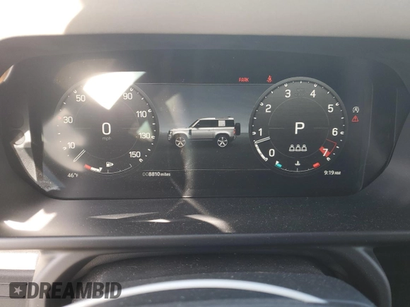 2023 Land Rover Defender S with VIN SALEJ6EX7P2227141, listed as a Copart auction lot 50351785 with 8,810 mi miles and Salvage title. Bid and sale history available at DreamBid. Image 9.