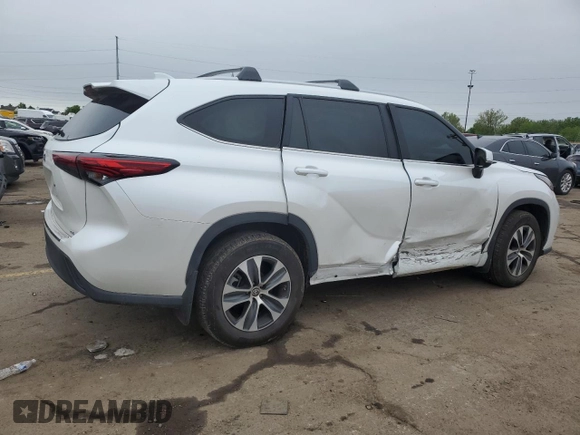 2023 Toyota Highlander L with VIN 5TDKDRAH4PS049246, listed as a Copart auction lot 57025305 with 9,848 mi miles and Salvage title. Bid and sale history available at DreamBid. Image 3.