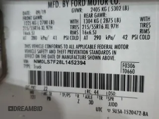 2020 Ford Transit Connect XLT z VIN NM0LS7F28L1452394, wystawiony jako Copart lot #49234045 z przebiegiem 66 048 mil mil oraz Szkoda całkowita • Salvage title. Historia ofert i sprzedaży dostępna na DreamBid. Obrazek 14.