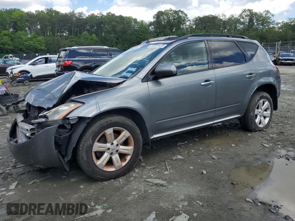 2007 Nissan Murano SL z VIN JN8AZ08W47W645765, wystawiony jako Copart lot #57351075 z przebiegiem 158 467 mil mil oraz Szkoda całkowita • Salvage title. Historia ofert i sprzedaży dostępna na DreamBid. Obrazek 1.