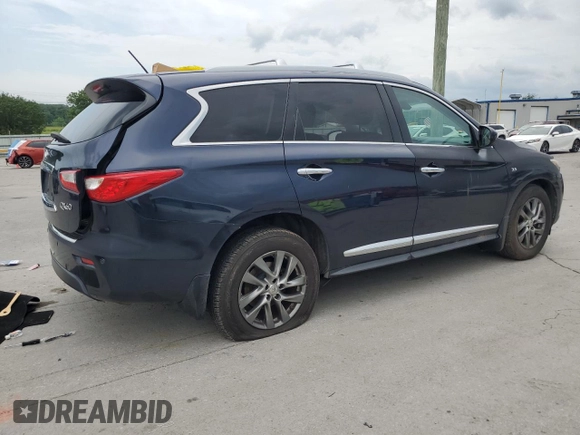 2015 Infiniti QX60 with VIN 5N1AL0MM5FC553884, listed as a Copart auction lot 57854135 with 115,633 mi miles and Clean title. Bid and sale history available at DreamBid. Image 3.