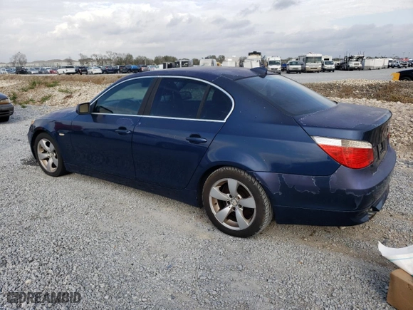 2005 BMW 5 Series 530i with VIN WBANA73595B048852, listed as a Copart auction lot 87394924 with 0 mi miles and Salvage Title. Bid and sale history available at carsss.com. Image 2.