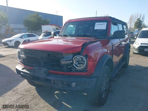 2021 Ford Bronco with VIN 1FMDE5BH8MLA79307, listed as a IAAI auction lot 41590912 with 27,196 mi miles. Bid and sale history available at carsss.com. Image 2.