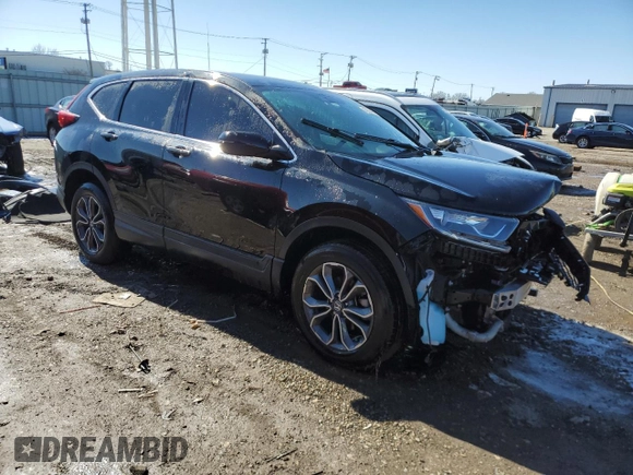 2022 Honda CR-V EX-L with VIN 5J6RW2H87NA008829, listed as a Copart auction lot 48056405 with 54,532 mi miles and Salvage Title. Bid and sale history available at carsss.com. Image 4.