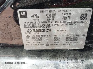2014 Chevrolet Silverado 1500 LT with VIN 1GCVKREH9EZ282578, listed as a IAAI auction lot 42062801 with 163,158 mi miles and . Bid and sale history available at DreamBid. Image 9.