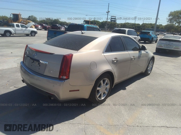 2008 Cadillac CTS RWD w/1SB with VIN 1G6DR57V280215349, listed as a IAAI auction lot 41363001 with 163,868 mi miles. Bid and sale history available at carsss.com. Image 4.