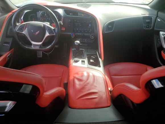 2017 Chevrolet Corvette Z06 2LZ with VIN 1G1YR2D61H5600116, listed as a Copart auction lot 76801114 with 68,965 mi miles and Salvage Title. Bid and sale history available at carsss.com. Image 8.