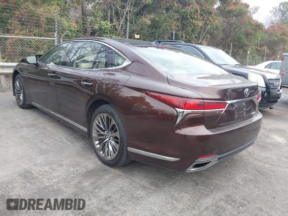 2018 Lexus LS with VIN JTHB5LFF5J5003051, listed as a IAAI auction lot 41843702 with 29,026 mi miles. Bid and sale history available at carsss.com. Image 3.