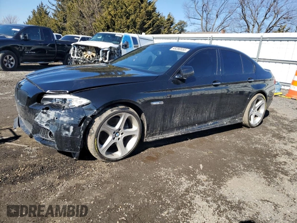 2013 BMW 5 Series 550i xDrive with VIN WBAFU9C59DDY72036, listed as a Copart auction lot 45280555 with 145,588 mi miles and Salvage Title. Bid and sale history available at carsss.com. Image 1.