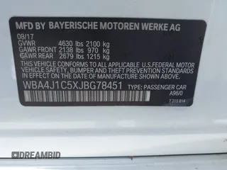 2018 BMW 4 Series 430i with VIN WBA4J1C5XJBG78451, listed as a IAAI auction lot 42256036 with 103,289 mi miles and . Bid and sale history available at DreamBid. Image 9.