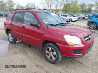 2010 Kia Sportage LX with VIN KNDKG3A47A7692127, listed as a IAAI auction lot 42177578 with 157,569 mi miles and . Bid and sale history available at carsss.com. Image 1.