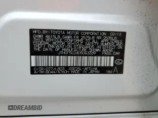 2013 Lexus IS 250 with VIN JTHCF5C24D5063339, listed as a Copart auction lot 53949715 with 114,557 mi miles and Salvage Title. Bid and sale history available at DreamBid. Image 12.