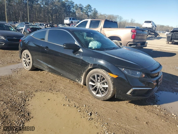 2020 Honda Civic Coupe EX with VIN 2HGFC3B30LH352314, listed as a Copart auction lot 46889115 with 29,618 mi miles and Salvage Title. Bid and sale history available at carsss.com. Image 4.