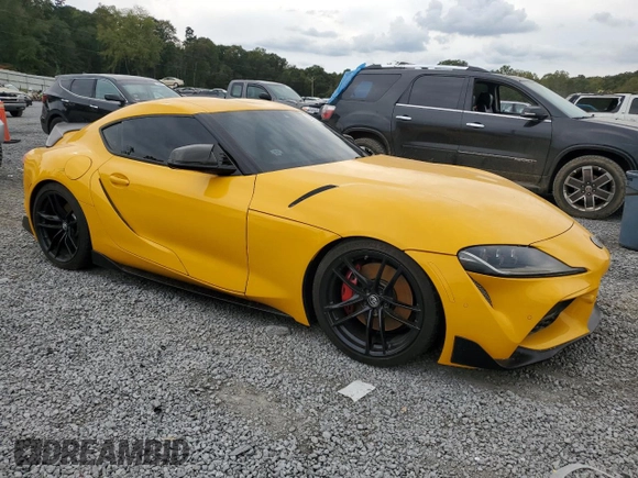 2020 Toyota GR Supra 3.0 with VIN WZ1DB4C08LW024774, listed as a Copart auction lot 74822354 with 0 mi miles and Salvage Title. Bid and sale history available at carsss.com. Image 4.