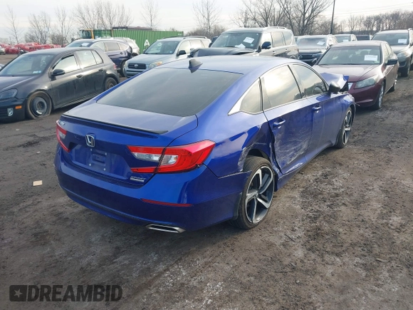 2022 Honda Accord Sedan Sport SE with VIN 1HGCV1F4XNA085981, listed as a IAAI auction lot 41907845 with 17,369 mi miles. Bid and sale history available at carsss.com. Image 4.