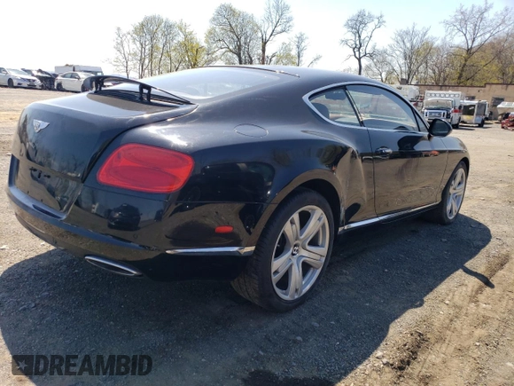 2012 Bentley Continental GT with VIN SCBFR7ZA3CC072773, listed as a Copart auction lot 53946565 with 26,275 mi miles and Salvage Title. Bid and sale history available at DreamBid. Image 3.