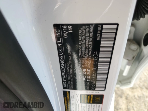 2016 Mercedes-Benz C 300 Luxury z VIN 55SWF4KBXGU153204, wystawiony jako Copart lot #47039875 z przebiegiem Nie podano mil oraz Szkoda całkowita • Salvage title. Historia ofert i sprzedaży dostępna na DreamBid. Obrazek 12.