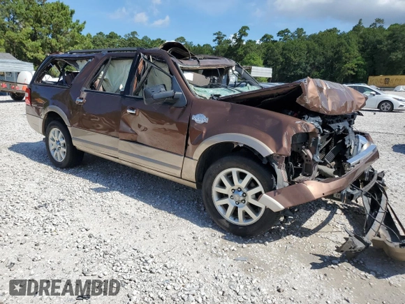 2012 Ford Expedition Max King Ranch with VIN 1FMJK1H59CEF46979, listed as a Copart auction lot 60762964 with Not provided miles and Non repairable. Bid and sale history available at DreamBid. Image 4.