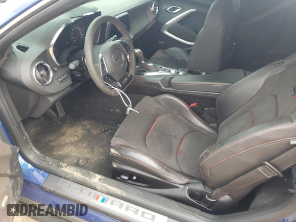 2021 Chevrolet Camaro ZL1 with VIN 1G1FK1R62M0106059, listed as a Copart auction lot 63438574 with 16,980 mi miles and Salvage Title. Bid and sale history available at carsss.com. Image 7.