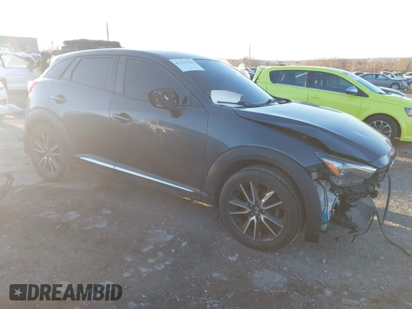 2016 Mazda CX-3 Grand Touring with VIN JM1DKBD74G0115936, listed as a IAAI auction lot 41296104 with 191,408 mi miles. Bid and sale history available at carsss.com. Image 1.