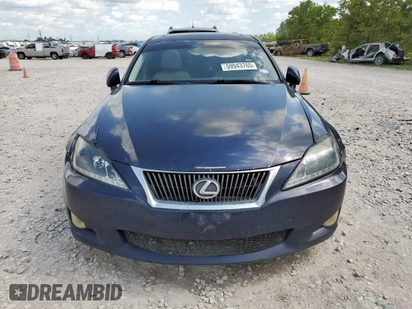 2009 Lexus IS 250 with VIN JTHBK262395095515, listed as a Copart auction lot 59943765 with 170,234 mi miles and Salvage title. Bid and sale history available at DreamBid. Image 5.