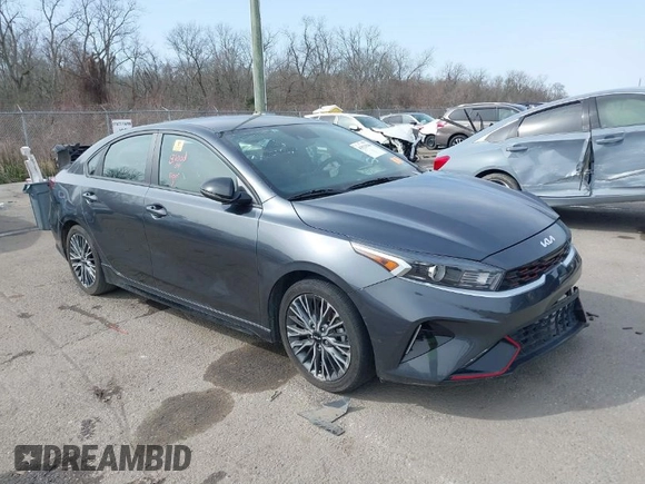 2023 Kia Forte GT-Line with VIN 3KPF54ADXPE664859, listed as a IAAI auction lot 41521944 with 34,248 mi miles. Bid and sale history available at carsss.com. Image 1.