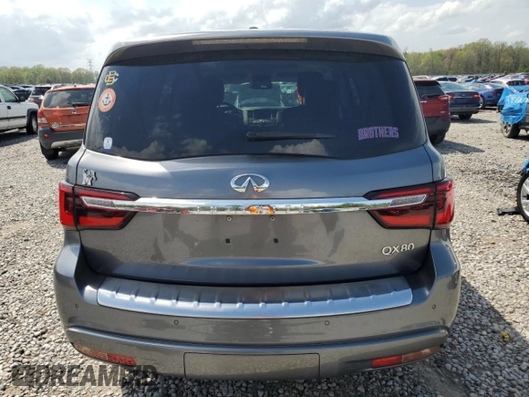 2018 Infiniti QX80 with VIN JN8AZ2NF0J9662455, listed as a Copart auction lot 51672675 with 145,131 mi miles and Salvage Title. Bid and sale history available at carsss.com. Image 6.