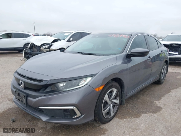 2019 Honda Civic Sedan LX with VIN 19XFC2F68KE032651, listed as a IAAI auction lot 41489767 with 48,128 mi miles. Bid and sale history available at carsss.com. Image 17.
