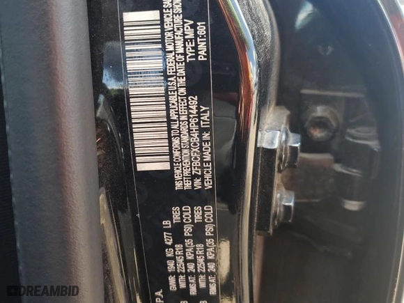 2017 FIAT 500X Urbana Edition with VIN ZFBCFXCB4HP614492, listed as a Copart auction lot 67967724 with 90,346 mi miles and Salvage Title. Bid and sale history available at carsss.com. Image 15.