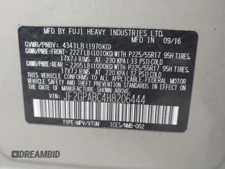 2017 Subaru Crosstrek Premium z VIN JF2GPABC4H8206444, wystawiony jako IAAI lot #41747078 z przebiegiem 184 757 mil mil oraz . Historia ofert i sprzedaży dostępna na DreamBid. Obrazek 9.