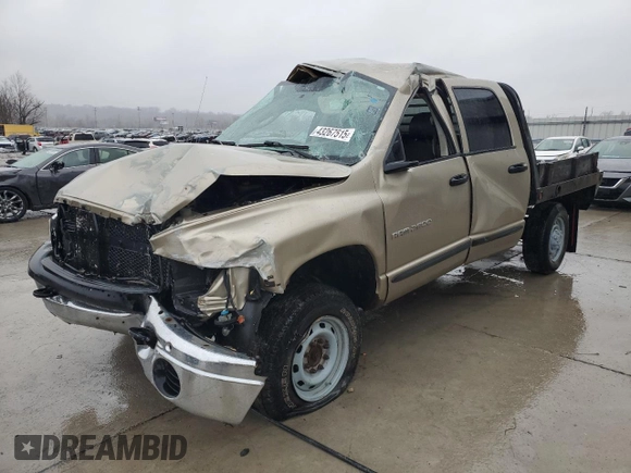 2003 Dodge Ram 2500 ST with VIN 3D7KU28C03G790638, listed as a Copart auction lot 43267515 with 198,918 mi miles and Non Repairable. Bid and sale history available at carsss.com. Image 1.