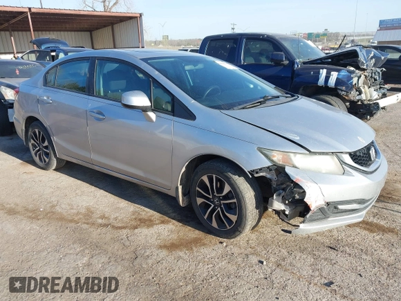 2013 Honda Civic EX with VIN 19XFB2F82DE033673, listed as a IAAI auction lot 41866707 with 194,651 mi miles and . Bid and sale history available at DreamBid. Image 1.