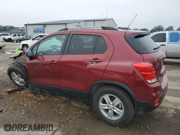 2021 Chevrolet Trax LT with VIN KL7CJPSM1MB362039, listed as a Copart auction lot 45359115 with 108,710 mi miles and Salvage title. Bid and sale history available at DreamBid. Image 2.