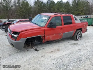 2002 Chevrolet Avalanche with VIN 3GNGK23G42G203458, listed as a Copart auction lot 47500475 with 0 mi miles and Salvage Title. Bid and sale history available at carsss.com. Image 1.