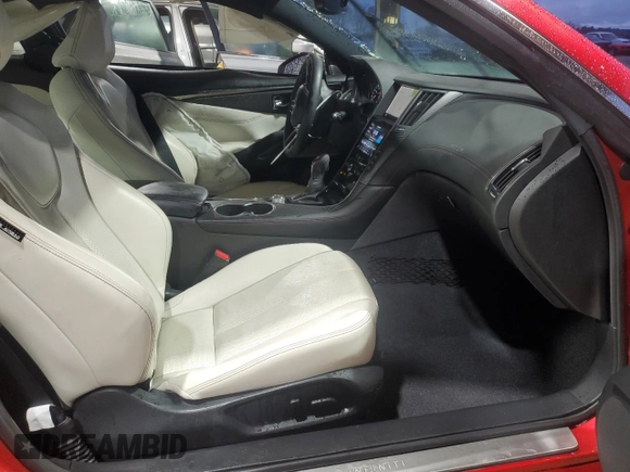 2021 Infiniti Q60 Red Sport 400 with VIN JN1FV7LK0MM530441, listed as a Copart auction lot 45025825 with 17,319 mi miles and Salvage title. Bid and sale history available at DreamBid. Image 7.