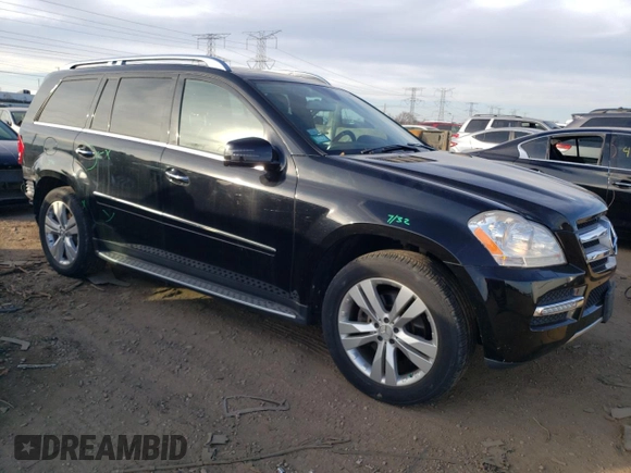 2012 Mercedes-Benz GL-Class GL 450 with VIN 4JGBF7BE0CA797756, listed as a Copart auction lot 44339684 with 109,428 mi miles and Salvage Title. Bid and sale history available at carsss.com. Image 4.