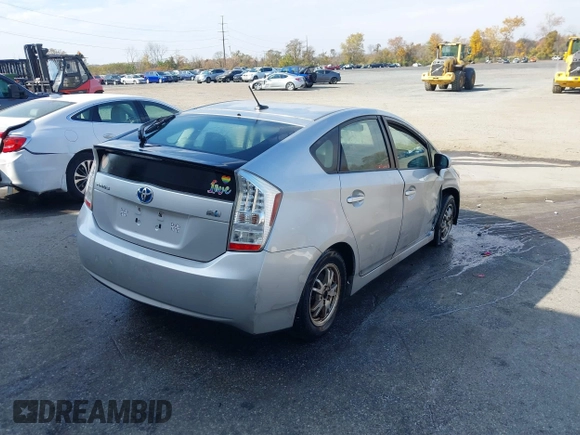 2010 Toyota Prius II with VIN JTDKN3DU9A0106697, listed as a IAAI auction lot 37938406 with 245,315 mi miles. Bid and sale history available at carsss.com. Image 4.