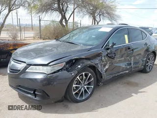 2015 Acura TLX V6 Tech with VIN 19UUB2F51FA010423, listed as a IAAI auction lot 41927772 with 139,966 mi miles. Bid and sale history available at carsss.com. Image 6.