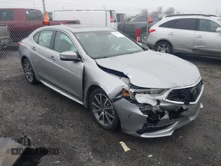 2018 Acura TLX w/Technology Pkg with VIN 19UUB2F52JA001206, listed as a IAAI auction lot 41498575 with 83,823 mi miles. Bid and sale history available at carsss.com. Image 1.