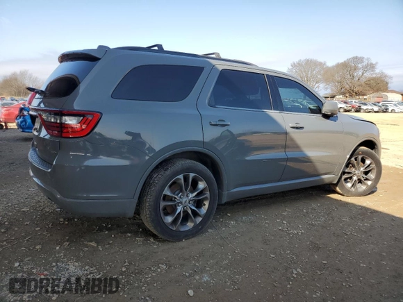 2019 Dodge Durango GT Plus with VIN 1C4RDJDG1KC777409, listed as a Copart auction lot 44498425 with 106,628 mi miles and Salvage Title. Bid and sale history available at DreamBid. Image 3.